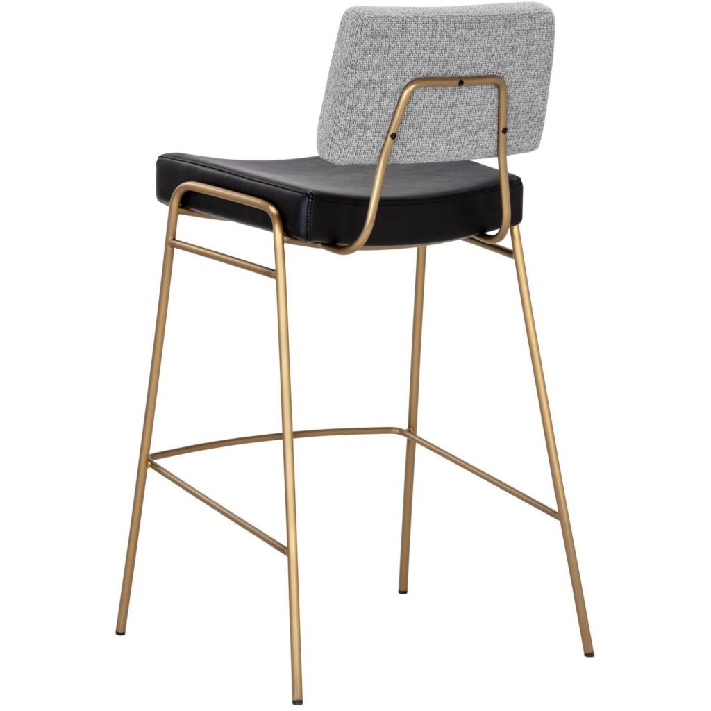 Brinley Barstool - Gold - Nightfall Black / Chacha Grey - Image 4