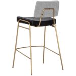 Brinley Barstool - Gold - Nightfall Black / Chacha Grey 11 Brinley Barstool - Gold - Nightfall Black / Chacha Grey 110472 110472 BRINLEY BARSTOOL GOLD NIGHTFALL BLACK CHACHA GREY 3
