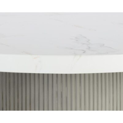 Nicolette Dining Table - Light Grey - Marble Look - 40" 110477 110477 NICOLETTE DINING TABLE LIGHT GREY MARBLE LOOK 40 6