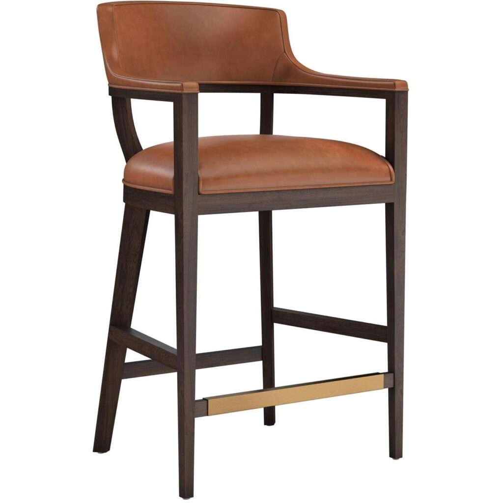 Brylea Barstool - Brown - Shalimar Tobacco Leather