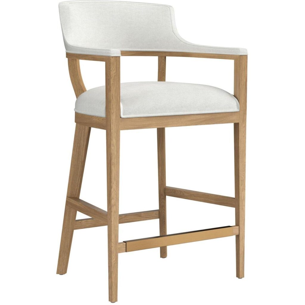 Brylea Barstool - Natural - Heather Ivory Tweed