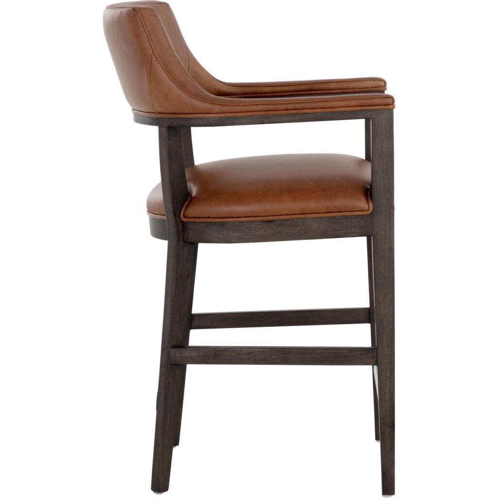 Brylea Counter Stool - Brown - Shalimar Tobacco Leather - Image 2