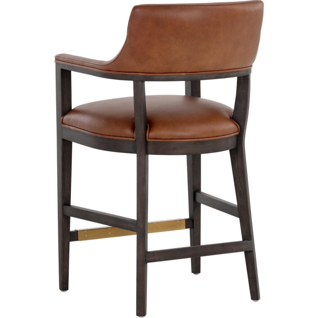 Brylea Counter Stool - Brown - Shalimar Tobacco Leather - Image 3