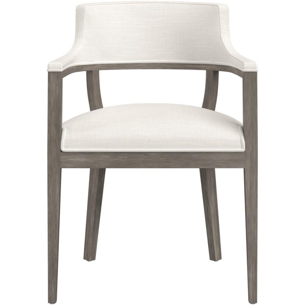 Brylea Dining Armchair - Ash Grey - Linoso Ivory - Image 2