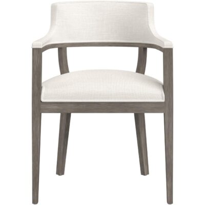 Brylea Dining Armchair - Ash Grey - Linoso Ivory 110520 110520 BRYLEA DINING ARMCHAIR ASH GREY LINOSO IVORY 1