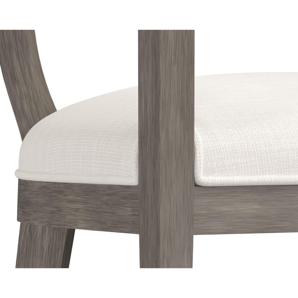 Brylea Dining Armchair - Ash Grey - Linoso Ivory - Image 5