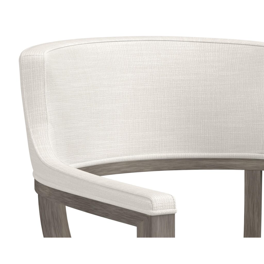 Brylea Dining Armchair - Ash Grey - Linoso Ivory - Image 6