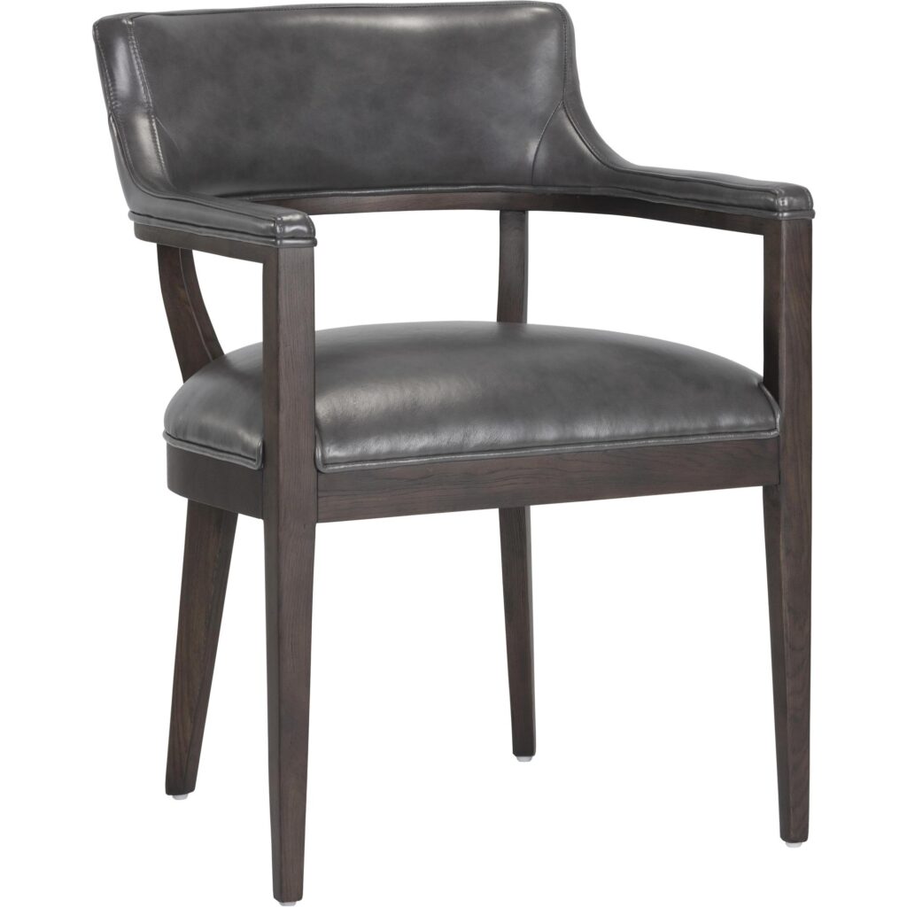 Brylea Dining Armchair - Brown - Brentwood Charcoal Leather