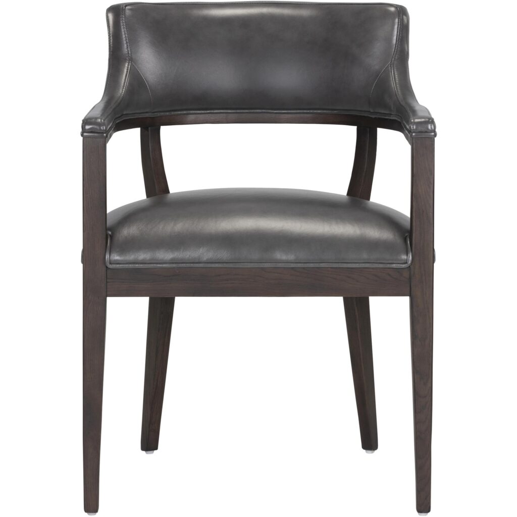 Brylea Dining Armchair - Brown - Brentwood Charcoal Leather - Image 2