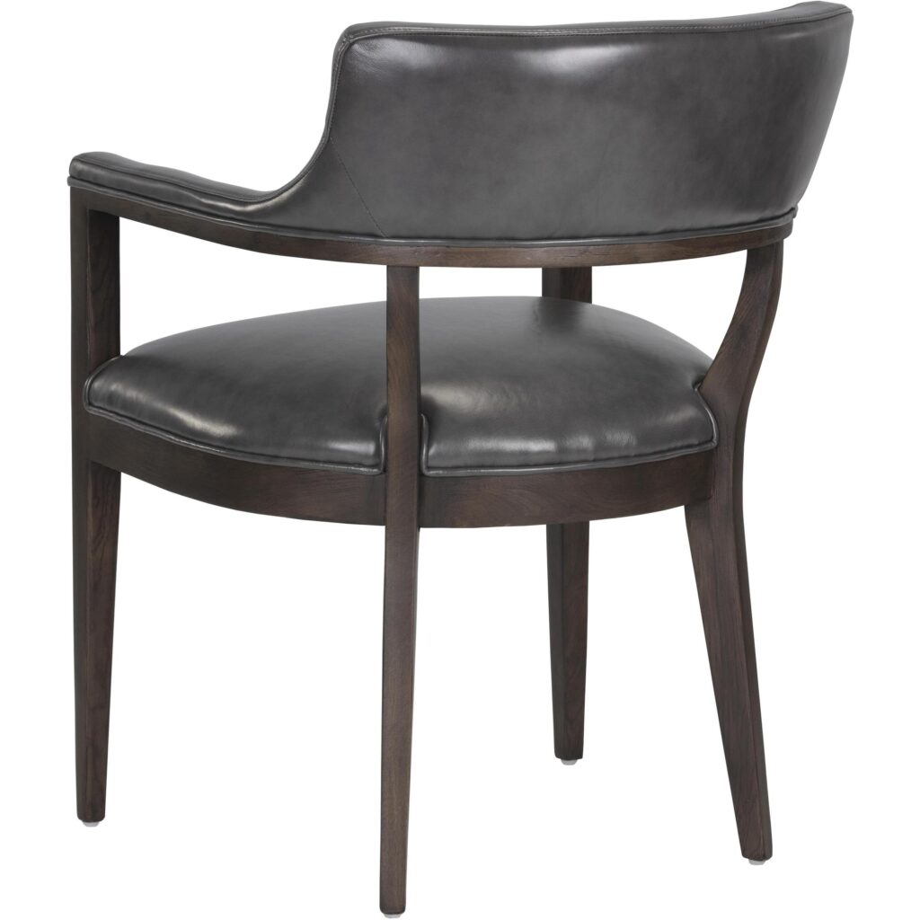 Brylea Dining Armchair - Brown - Brentwood Charcoal Leather - Image 4