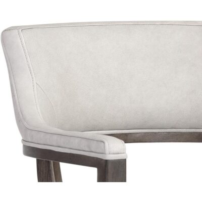 Brylea Dining Armchair - Brown - Saloon Light Grey Leather 110522 110522 BRYLEA DINING ARMCHAIR SALOON LIGHT GREY LEATHER 7