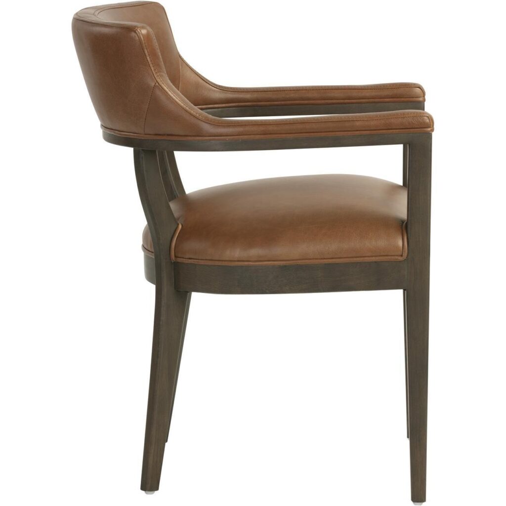 Brylea Dining Armchair - Brown - Shalimar Tobacco Leather - Image 3