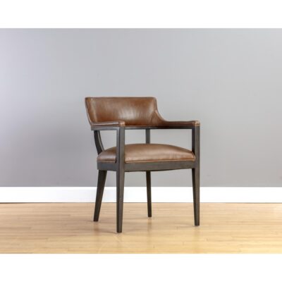 Brylea Dining Armchair - Brown - Shalimar Tobacco Leather 110523 110523 BRYLEA DINING ARMCHAIR SHALIMAR TOBACCO LEATHER 5