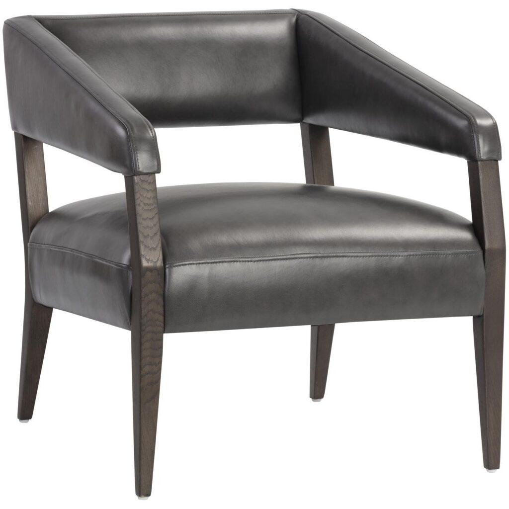 Carlyle Lounge Chair - Brentwood Charcoal Leather