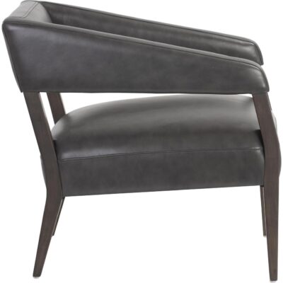 Carlyle Lounge Chair - Brentwood Charcoal Leather 110530 110530 CARLYLE LOUNGE CHAIR BRENTWOOD CHARCOAL LEATHER 2