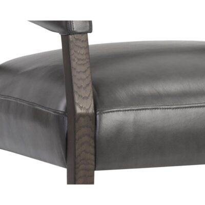 Carlyle Lounge Chair - Brentwood Charcoal Leather 110530 110530 CARLYLE LOUNGE CHAIR BRENTWOOD CHARCOAL LEATHER 6