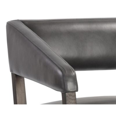 Carlyle Lounge Chair - Brentwood Charcoal Leather 110530 110530 CARLYLE LOUNGE CHAIR BRENTWOOD CHARCOAL LEATHER 7