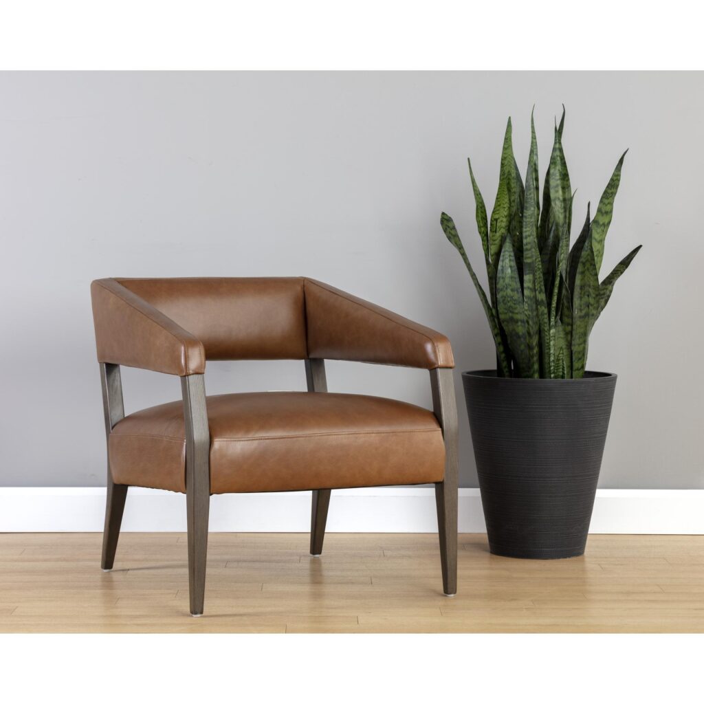 Carlyle Lounge Chair - Shalimar Tobacco Leather - Image 5