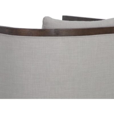 Chloe Lounge Chair - Distressed Brown - Linoso Light Grey 110535 110535 CHLOE LOUNGE CHAIR DARK BROWN LINOSO LIGHT GREY 8