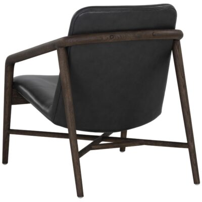 Cinelli Lounge Chair - Dark Brown - Brentwood Charcoal Leather 110538 110538 CINELLI LOUNGE CHAIR BRENTWOOD CHARCOAL LEATHER 3