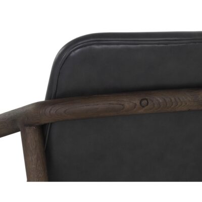 Cinelli Lounge Chair - Dark Brown - Brentwood Charcoal Leather 110538 110538 CINELLI LOUNGE CHAIR BRENTWOOD CHARCOAL LEATHER 8