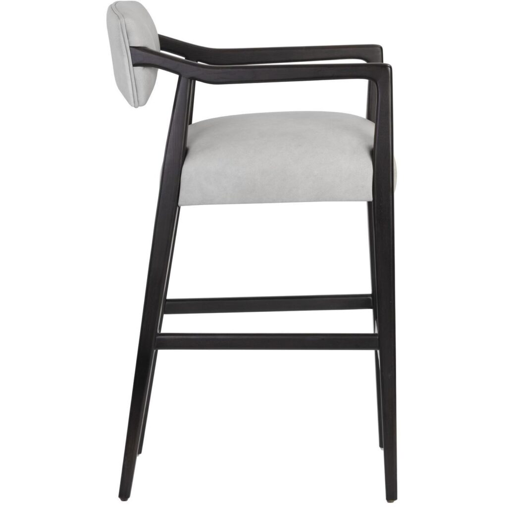 Keagan Barstool - Saloon Light Grey Leather - Image 2