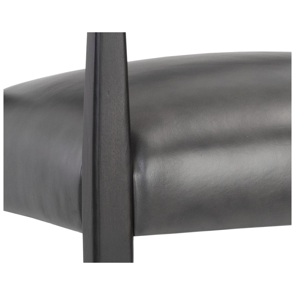 Keagan Counter Stool - Brentwood Charcoal Leather 5 Keagan Counter Stool - Brentwood Charcoal Leather - Image 5