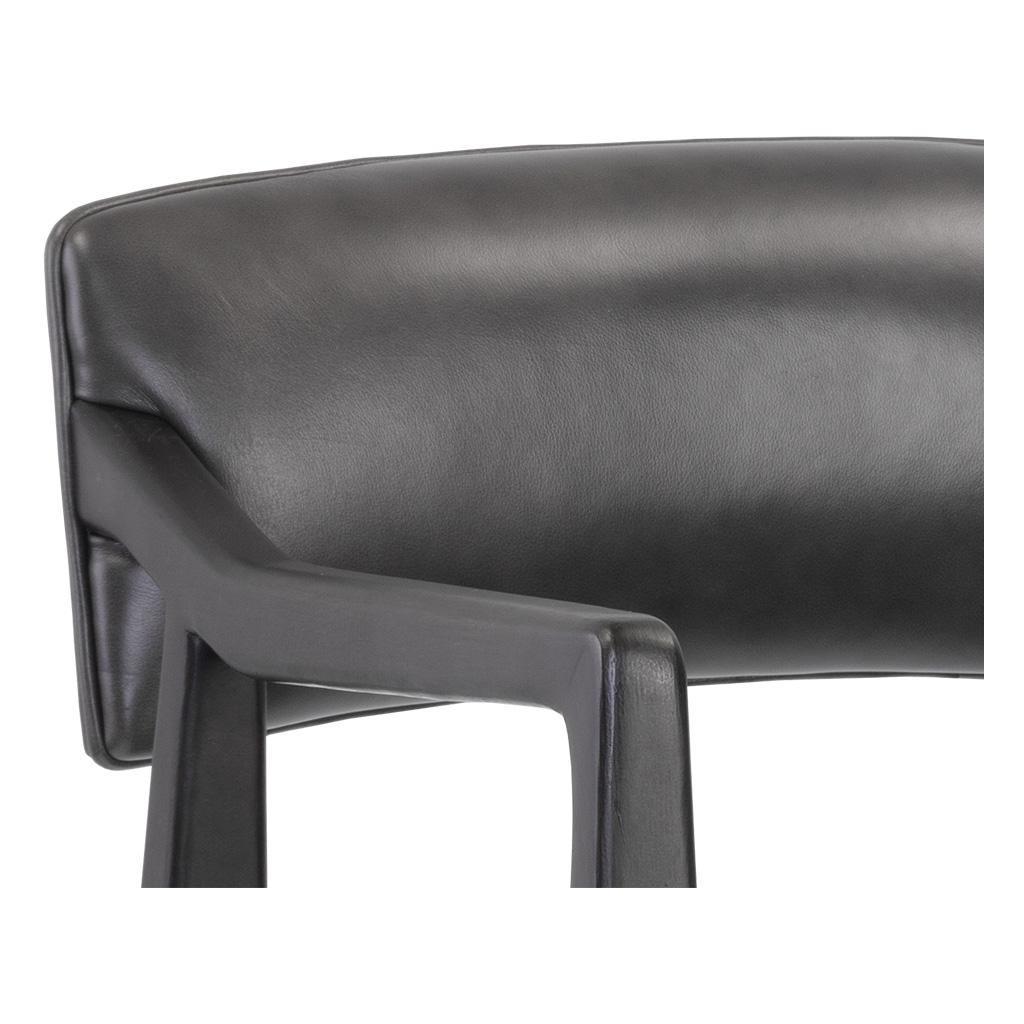 Keagan Counter Stool - Brentwood Charcoal Leather 6 Keagan Counter Stool - Brentwood Charcoal Leather - Image 6