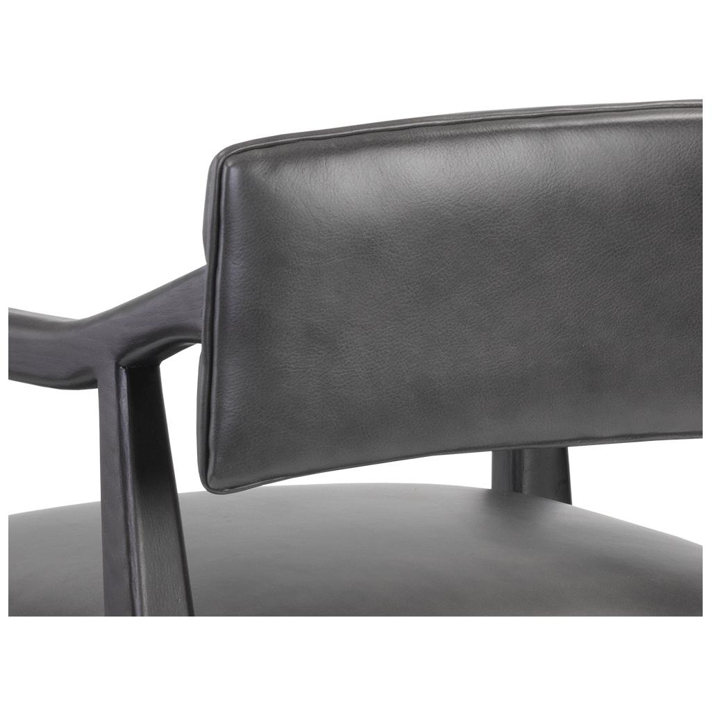 Keagan Counter Stool - Brentwood Charcoal Leather 7 Keagan Counter Stool - Brentwood Charcoal Leather - Image 7