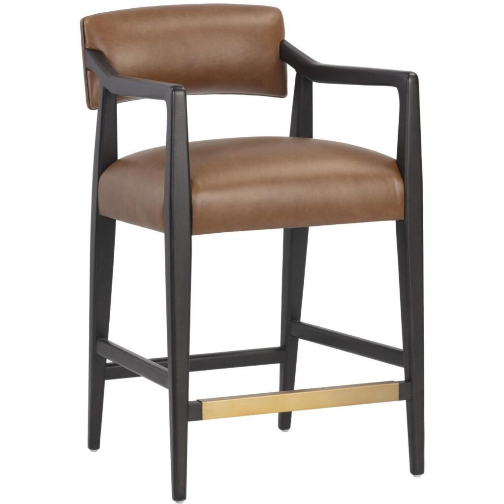 Keagan Counter Stool - Shalimar Tobacco Leather