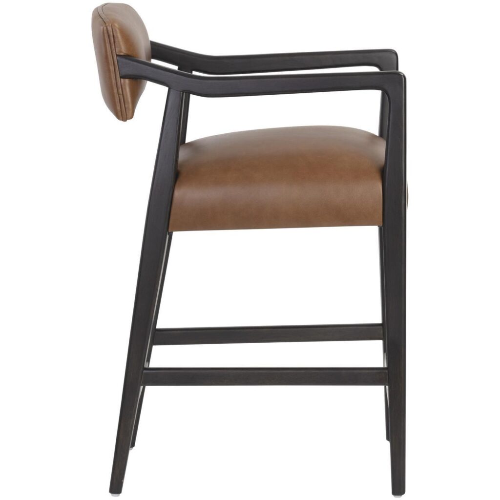 Keagan Counter Stool - Shalimar Tobacco Leather - Image 2