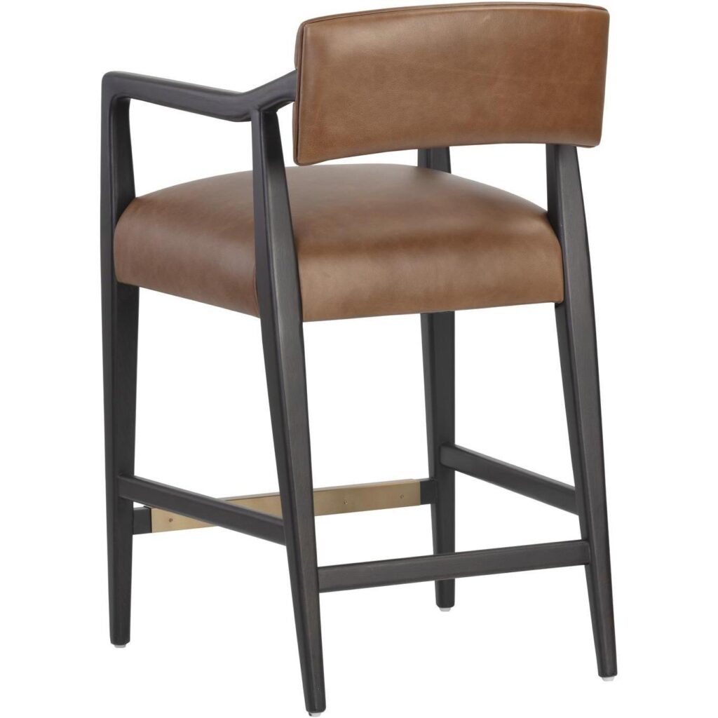 Keagan Counter Stool - Shalimar Tobacco Leather - Image 3