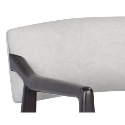 Keagan Lounge Chair - Saloon Light Grey Leather 110561 110561 KEAGAN LOUNGE CHAIR SALOON LIGHT GREY LEATHER 7