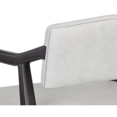 Keagan Lounge Chair - Saloon Light Grey Leather 110561 110561 KEAGAN LOUNGE CHAIR SALOON LIGHT GREY LEATHER 8