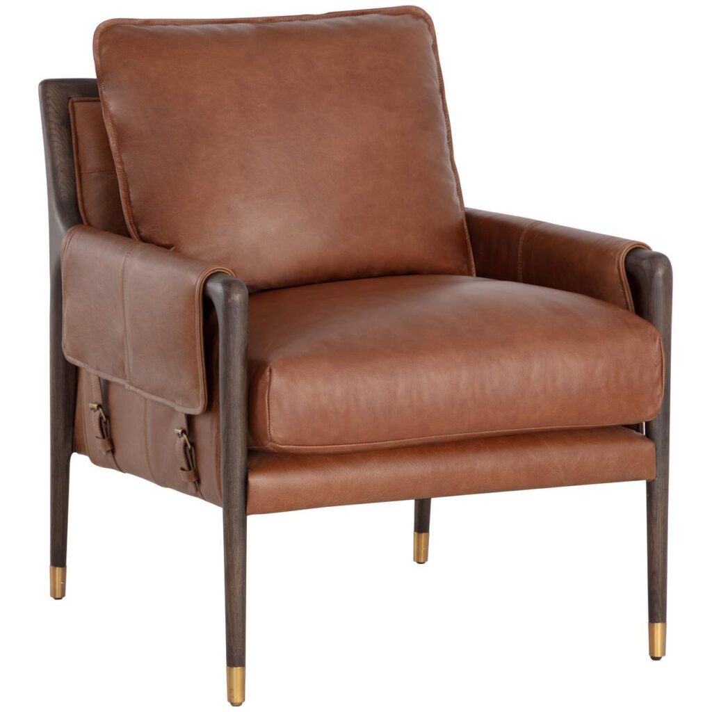 Mauti Armchair - Brown - Shalimar Tobacco Leather