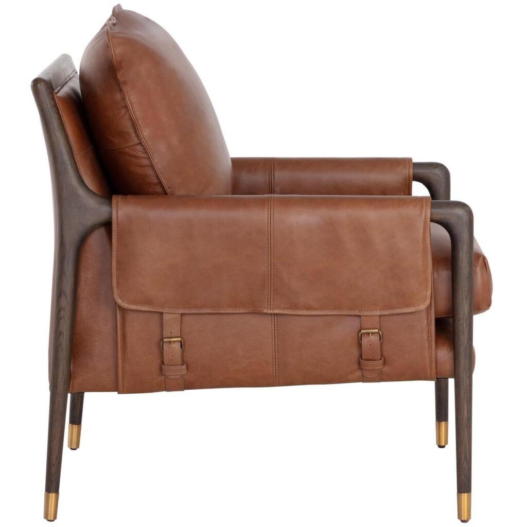 Mauti Armchair - Brown - Shalimar Tobacco Leather - Image 3