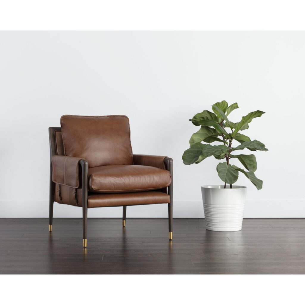 Mauti Armchair - Brown - Shalimar Tobacco Leather - Image 5