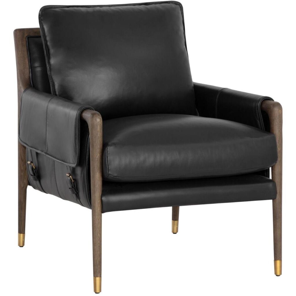 Mauti Armchair - Dark Brown - Cortina Black Leather