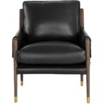 Mauti Armchair - Dark Brown - Cortina Black Leather 9 Mauti Armchair - Dark Brown - Cortina Black Leather 110572 110572 MAUTI LOUNGE CHAIR DARK BROWN CORTINA BLACK LEATHER 1