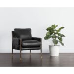 Mauti Armchair - Dark Brown - Cortina Black Leather 12 Mauti Armchair - Dark Brown - Cortina Black Leather 110572 110572 MAUTI LOUNGE CHAIR DARK BROWN CORTINA BLACK LEATHER 5