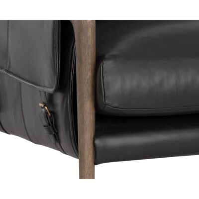 Mauti Armchair - Dark Brown - Cortina Black Leather 110572 110572 MAUTI LOUNGE CHAIR DARK BROWN CORTINA BLACK LEATHER 6