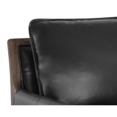 Mauti Armchair - Dark Brown - Cortina Black Leather 110572 110572 MAUTI LOUNGE CHAIR DARK BROWN CORTINA BLACK LEATHER 7