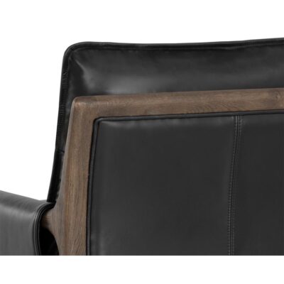 Mauti Armchair - Dark Brown - Cortina Black Leather 110572 110572 MAUTI LOUNGE CHAIR DARK BROWN CORTINA BLACK LEATHER 8