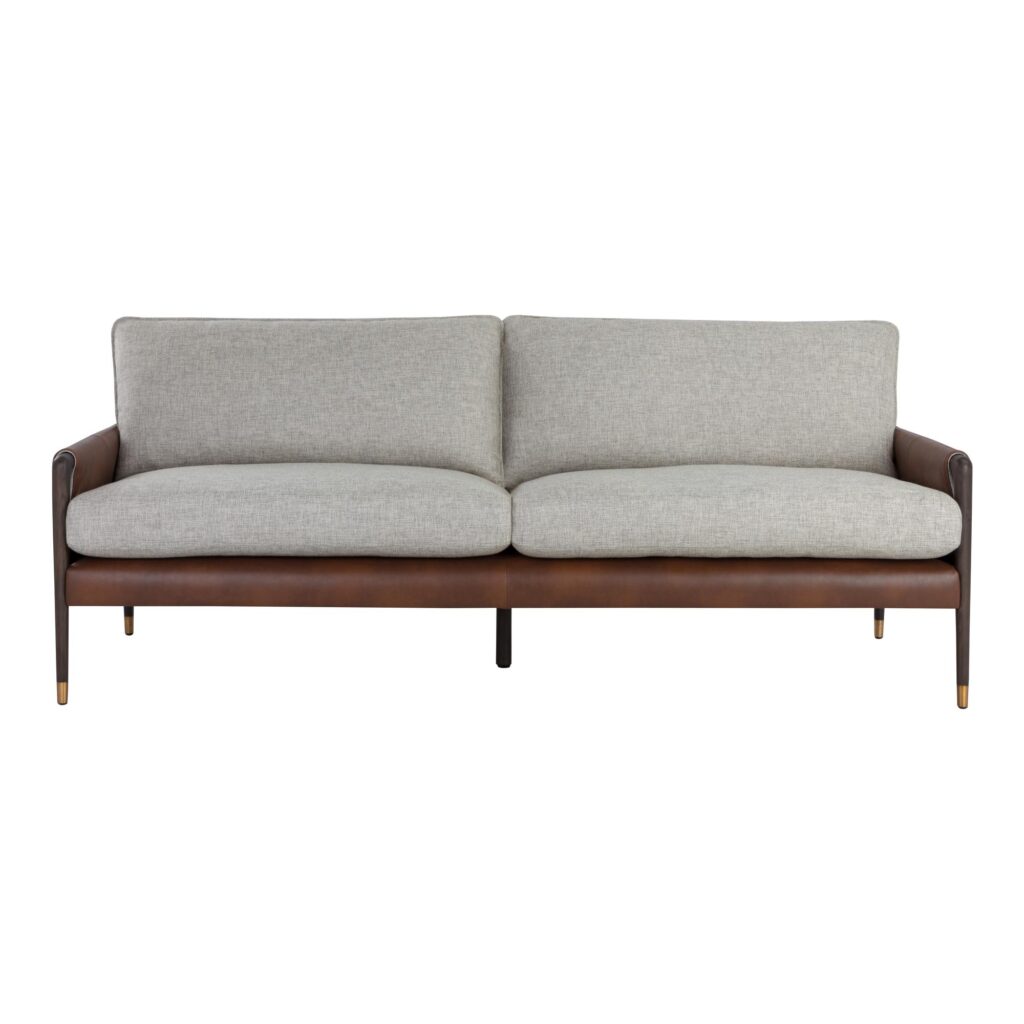 Mauti Sofa - Brown - Vault Fog / Bravo Cognac - Image 2