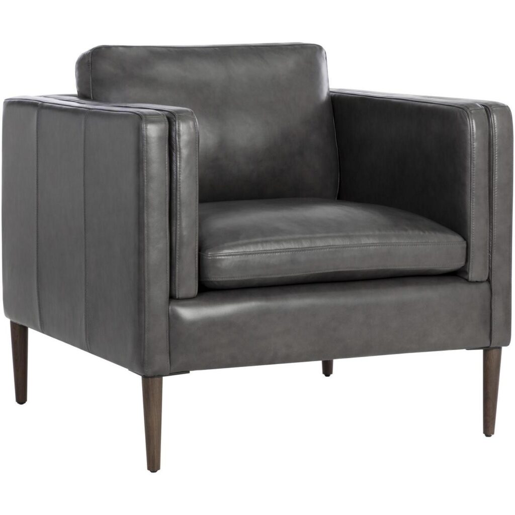 Richmond Armchair - Brentwood Charcoal Leather