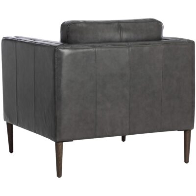 Richmond Armchair - Brentwood Charcoal Leather 110575 110575 RICHMOND ARMCHAIR BRENTWOOD CHARCOAL LEATHER 3