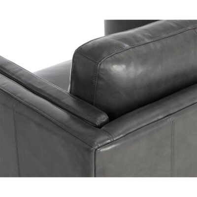 Richmond Armchair - Brentwood Charcoal Leather 110575 110575 RICHMOND ARMCHAIR BRENTWOOD CHARCOAL LEATHER 8