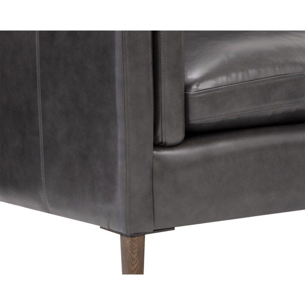 Richmond Sofa - Brentwood Charcoal Leather - Image 5