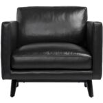 Rogers Armchair - Cortina Black Leather 10 Rogers Armchair - Cortina Black Leather 110577 110577 ROGERS ARMCHAIR CORTINA BLACK LEATHER 1