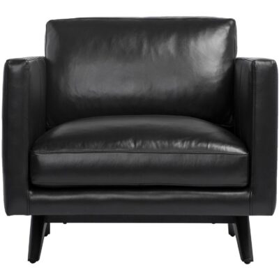 Rogers Armchair - Cortina Black Leather 110577 110577 ROGERS ARMCHAIR CORTINA BLACK LEATHER 1